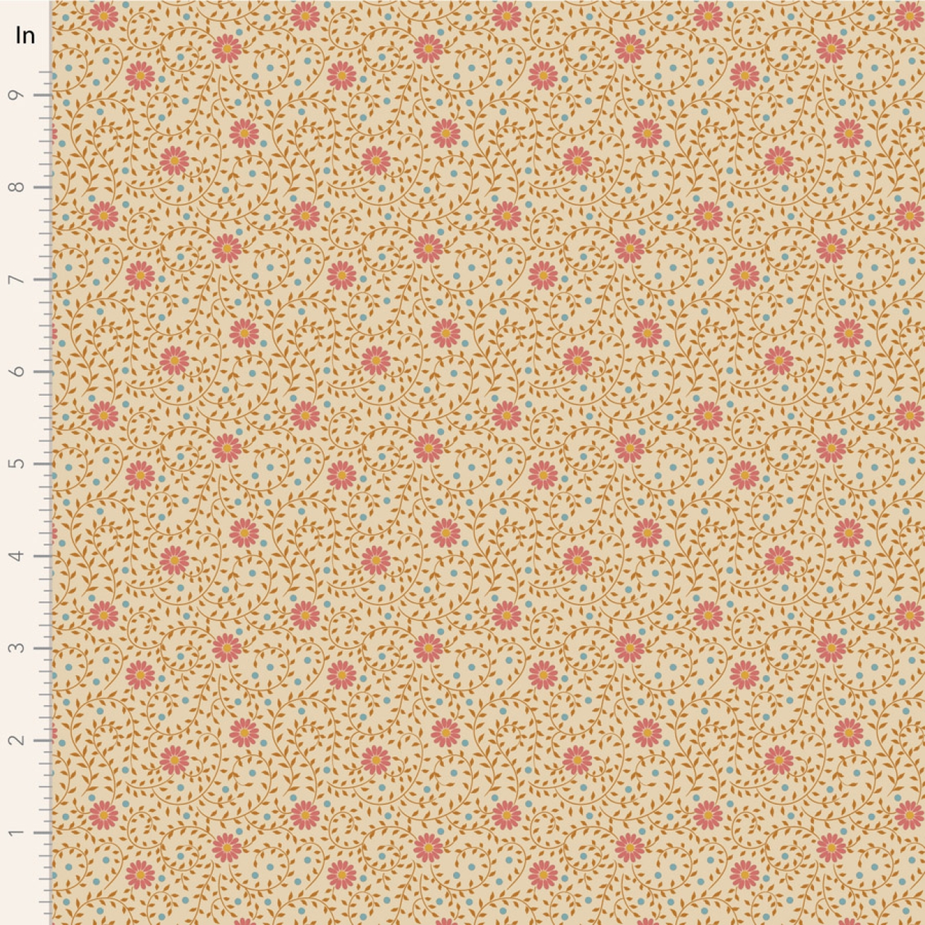 Tilda Patchwork Stoff Baumwolle - Sanctuary - Daisydream Tan